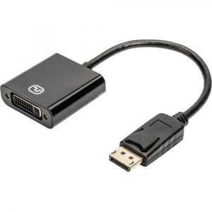 Digitus DisplayPort / DVI Adapterkabel DisplayPort stekker, DVI-I 24+5-polige stekker 0.15 m Zwart AK-990902-002-S DisplayPort 1.2, Afgeschermd, Afsluitbaar